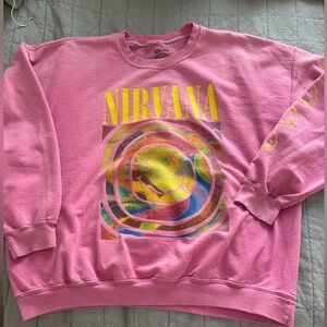 Pink Nirvana Crewneck Urban Outfitters